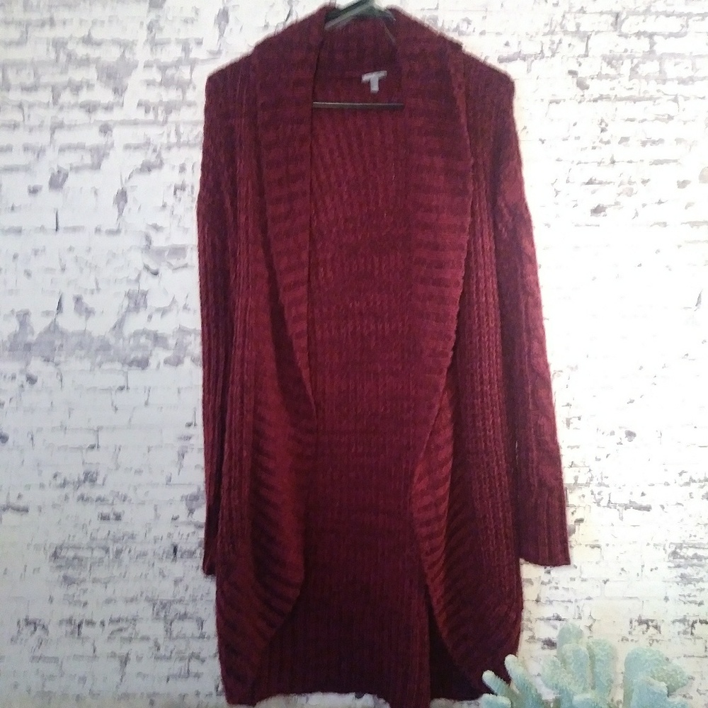 Maroon cardigan
